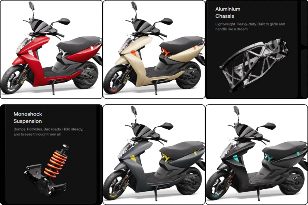 Ather 450 Electric Scooter in multiple color options