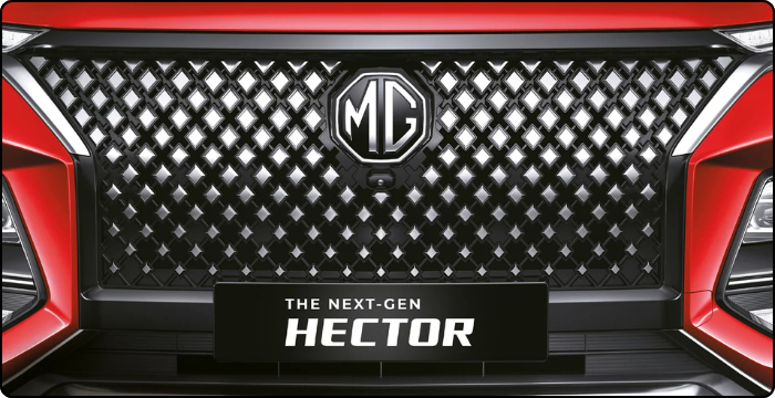 MG Hector 2025 Front Look with LED Headlamps and Panoramic Sunroof
