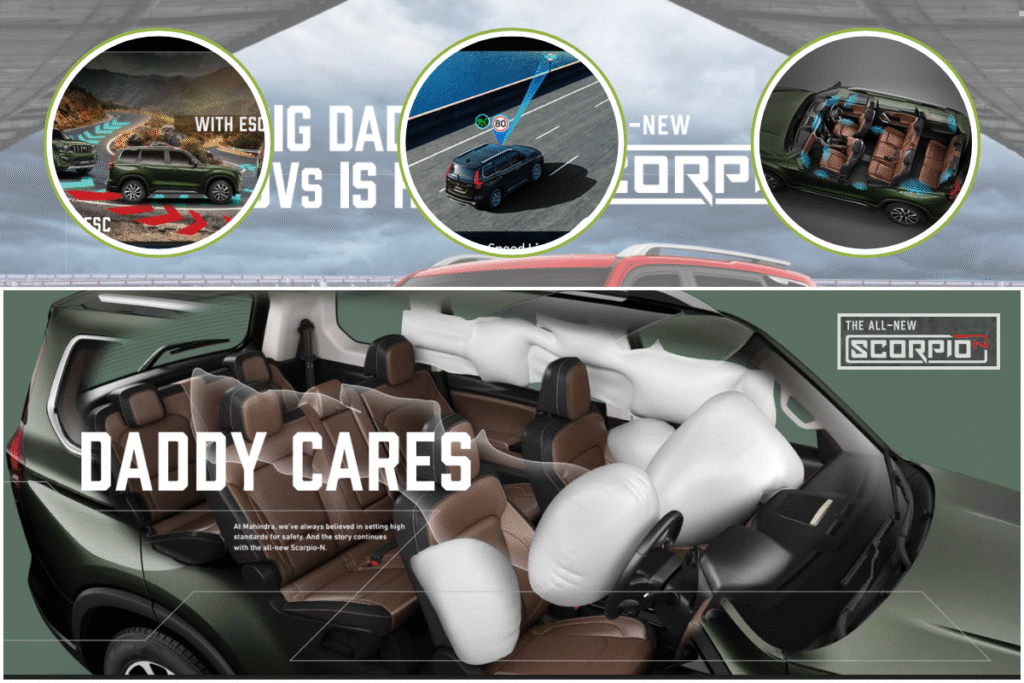 Mahindra Scorpio-N के एडवांस सेफ्टी फीचर्स