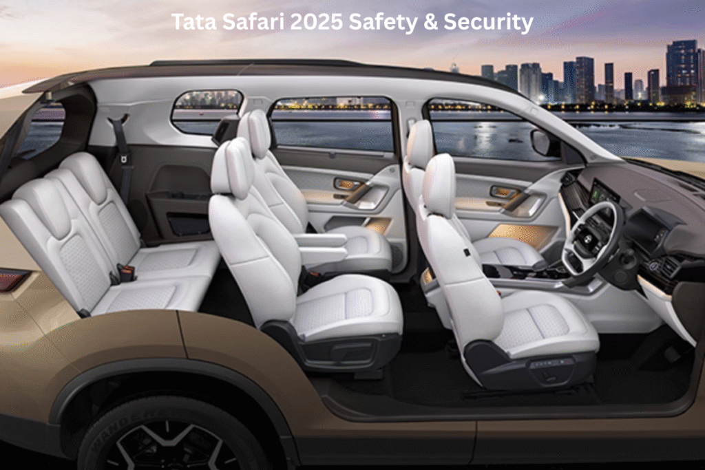 Tata Safari 2025 Safety Features with 6 Airbags and ADAS